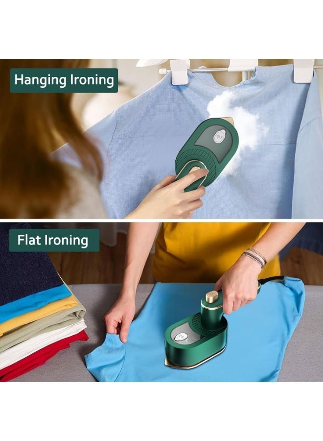 جهاز بخار وكي الملابس المحمول والقابل للطي - تسخين سريع خلال 30 ثانية، قلب قوي بقدرة 40 واط، لوحة كبيرة لإزالة التجاعيد بسرعة، تسخين ثلاثي الأبعاد، مكواة خفيفة للسفر للمنزل والسفر والمكتب - Image 5